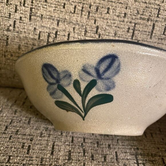 Lot of 2 Vintage Rowe Pottery Works 7" Salad Cereal Bowls Salt Glazed 1998 2001 - Picture 6 of 12